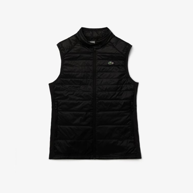 Lacoste SPORT Strand-Resistant Quilted Technical Golf Vest Sort | 8b90hhm7