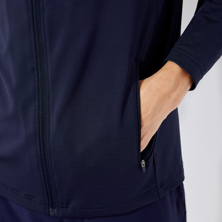 Lacoste SPORT Stretch Ergonomic Zippered Golf Jacket Mørkeblå Blå | zECtuT9O