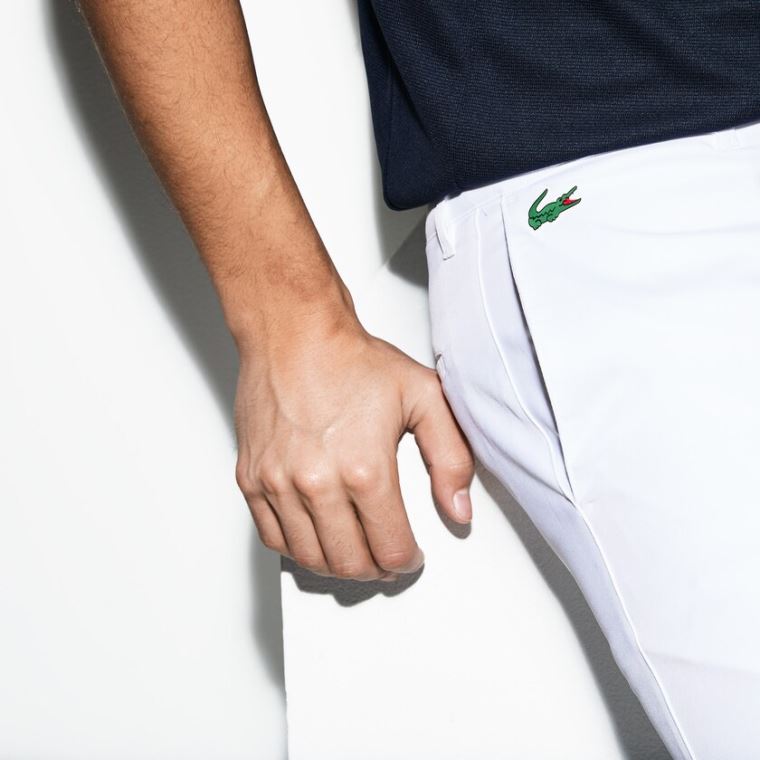 Lacoste SPORT Technical Gabardine Golf Chino Pants Hvide | h1tq9J4u