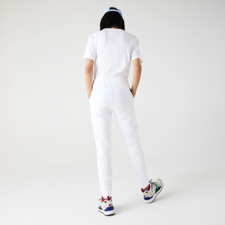 Lacoste SPORT Tennis Fleece Trackpants Hvide | 7UmVajr7