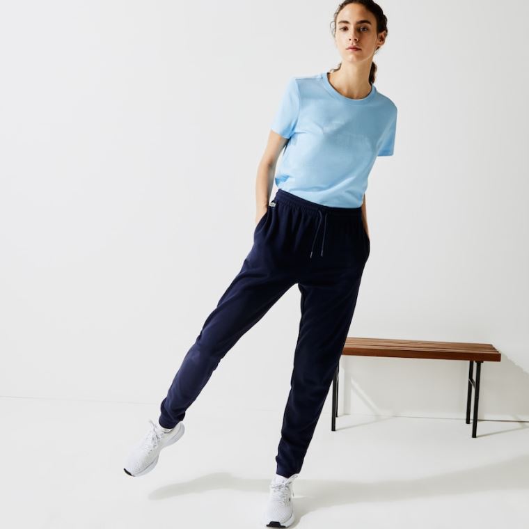 Lacoste SPORT Tennis Fleece Trackpants Mørkeblå Blå | AF34ZXxo