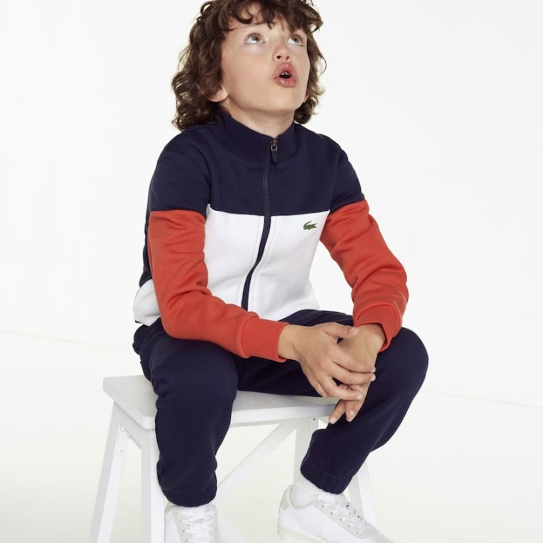 Lacoste SPORT Tennis Tracksuit Mørkeblå Blå Hvide Rød | dQvCsOoi