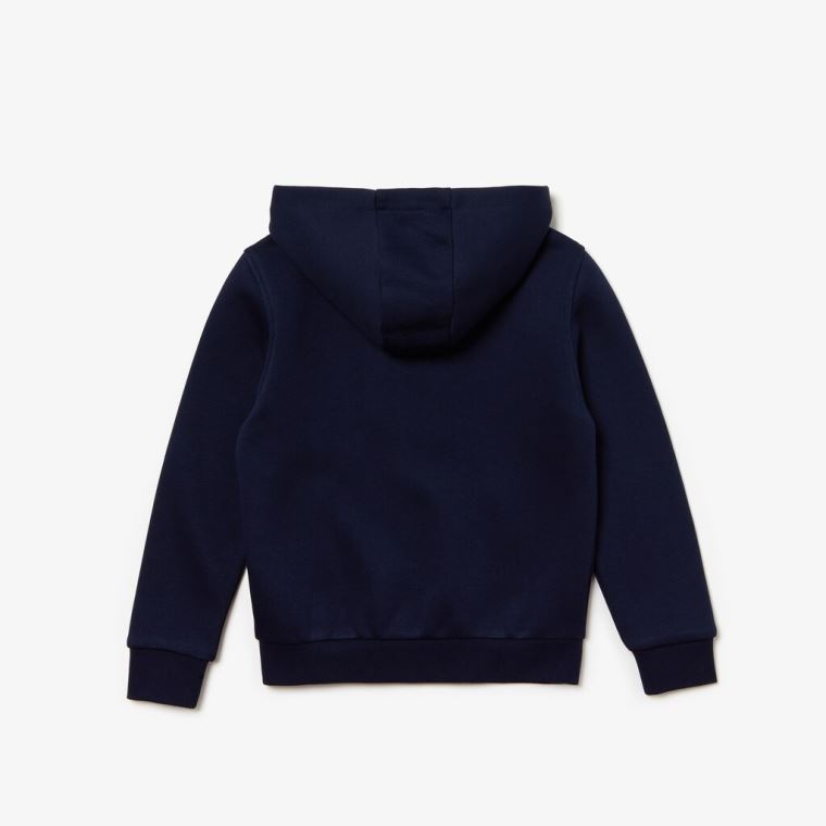 Lacoste SPORT Tennis Zippered Fleece Sweatshirt Mørkeblå Blå Grå | hHwwtHm5