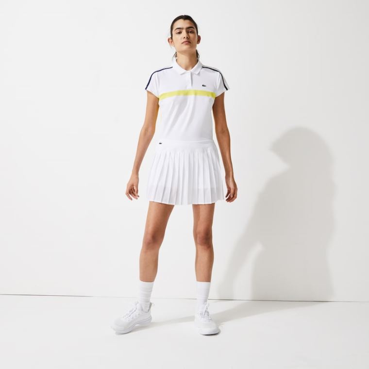 Lacoste SPORT Ultra Dry Pleated Tennis Skirt Hvide | 3bheR6UO