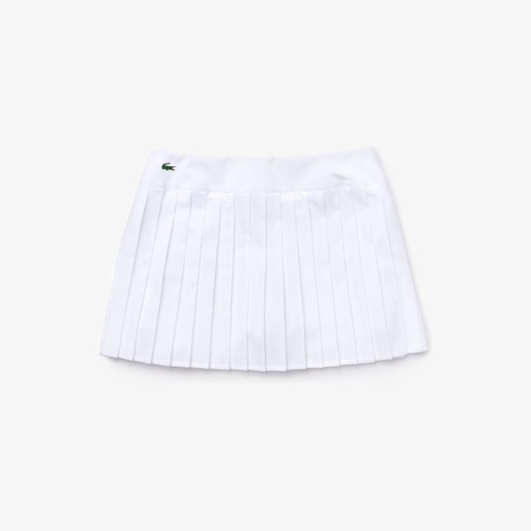 Lacoste SPORT Ultra Dry Pleated Tennis Skirt Hvide | 3bheR6UO