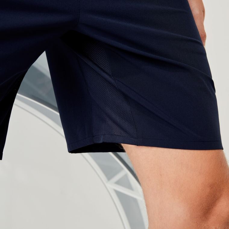 Lacoste SPORT x Novak Djokovic Stretch Taffeta Shorts Mørkeblå Blå Hvide | AJcB3aSZ