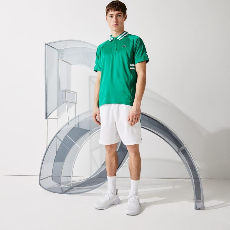 Lacoste SPORT x Novak Djokovic Åndbar Ultra-Dry Polo Grøn Hvide | 9F5uxfzd