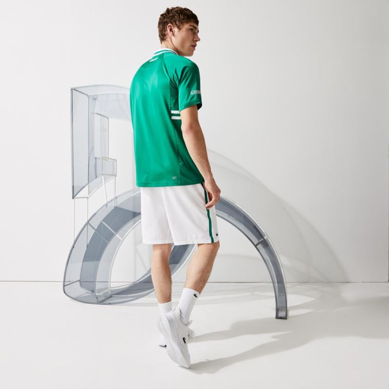 Lacoste SPORT x Novak Djokovic Åndbar Ultra-Dry Polo Grøn Hvide | 9F5uxfzd