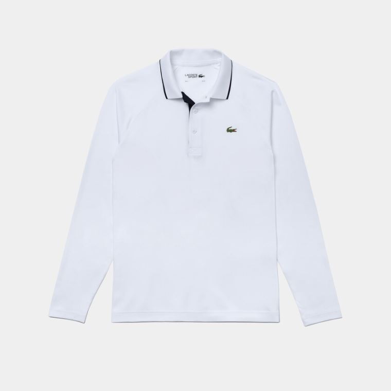 Lacoste SPORT Åndbar Golf Polo Shirt Hvide Mørkeblå Blå | GXdrmv7z