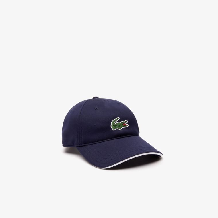 Lacoste SPORT Åndbar Piqué Golf Cap Mørkeblå Blå Hvide | V28QSnkR