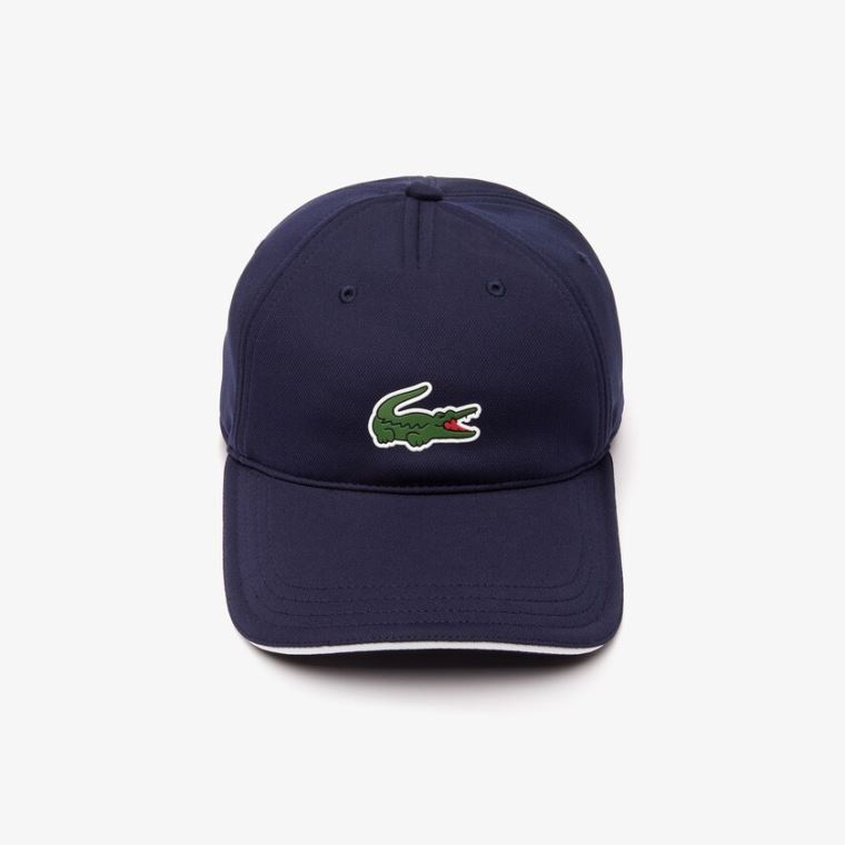 Lacoste SPORT Åndbar Piqué Golf Cap Mørkeblå Blå Hvide | V28QSnkR