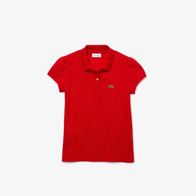 Lacoste Scalloped Collar Mini Piqué Polo Shirt Rød | aATrx9xu