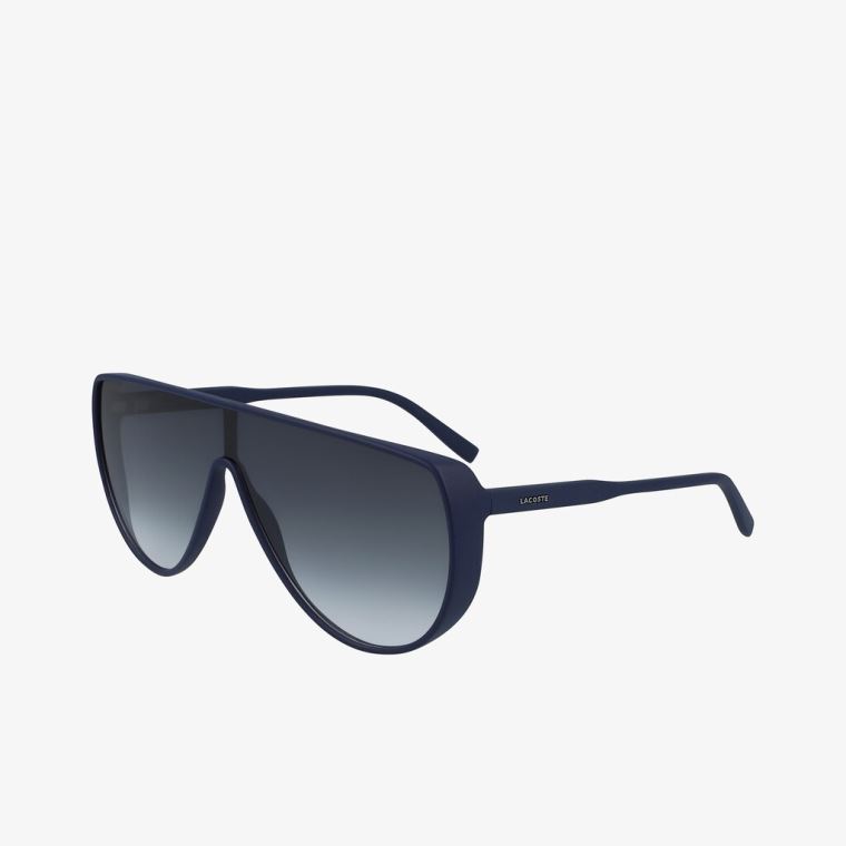 Lacoste Shield Plastic Sports-Inspired Sunglasses Blå | s5QCLczp