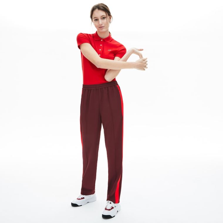 Lacoste Side-Stripe Track Pants Mørkerød Rød | hlYqszyF