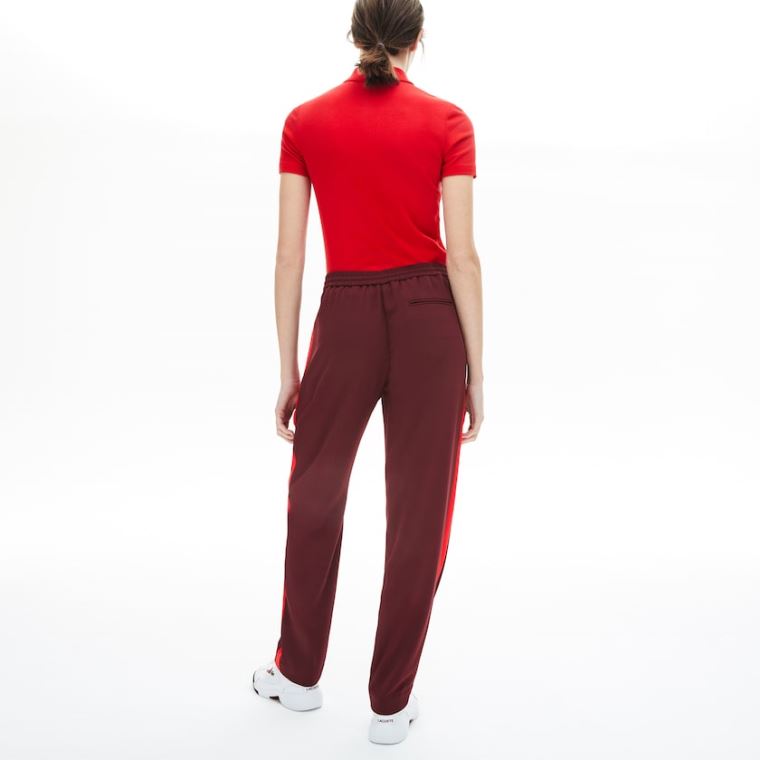 Lacoste Side-Stripe Track Pants Mørkerød Rød | hlYqszyF