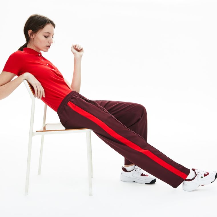 Lacoste Side-Stripe Track Pants Mørkerød Rød | hlYqszyF