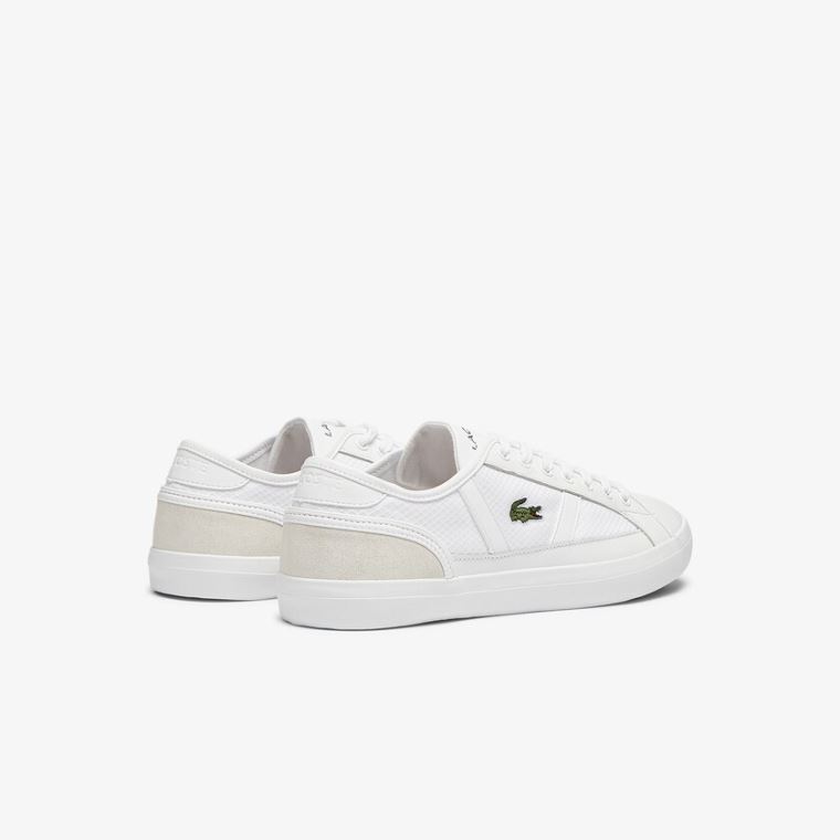 Lacoste Sideline Tekstil and Læder Sneakers Hvide | F8HJddeD