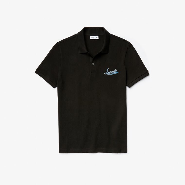 Lacoste Signature Bomulds Polo Sort | sMSnOgG1