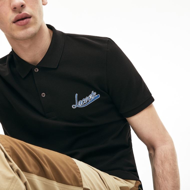 Lacoste Signature Bomulds Polo Sort | sMSnOgG1