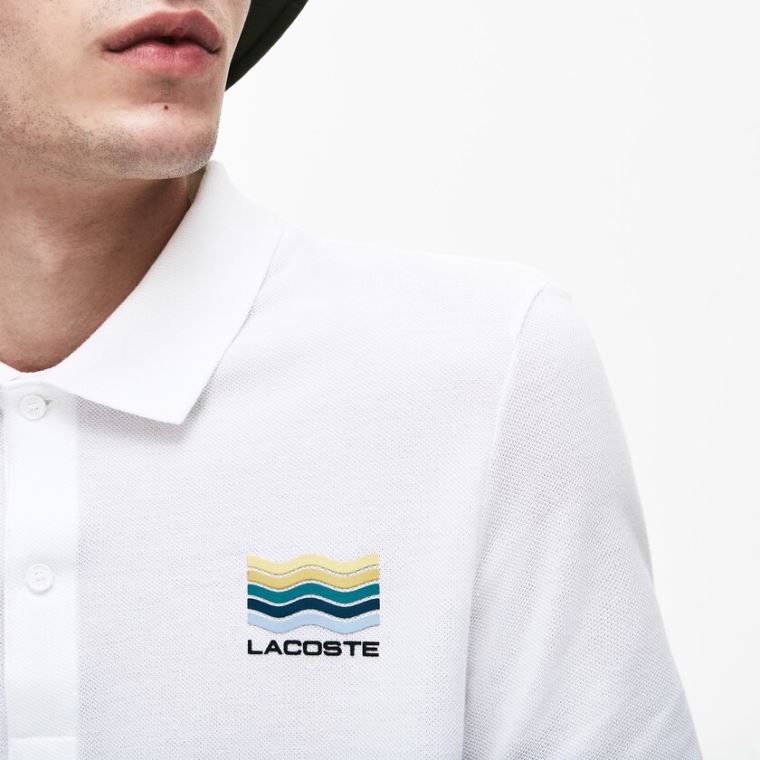 Lacoste Slim Fit Bomulds Petit Piqué Polo Hvide | nxJBsrs4