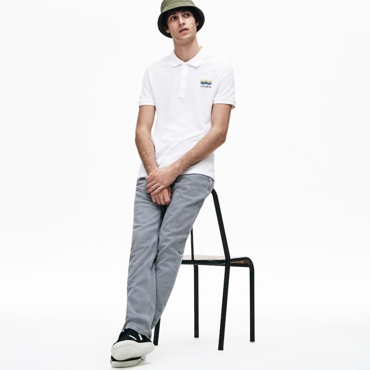 Lacoste Slim Fit Bomulds Petit Piqué Polo Hvide | nxJBsrs4