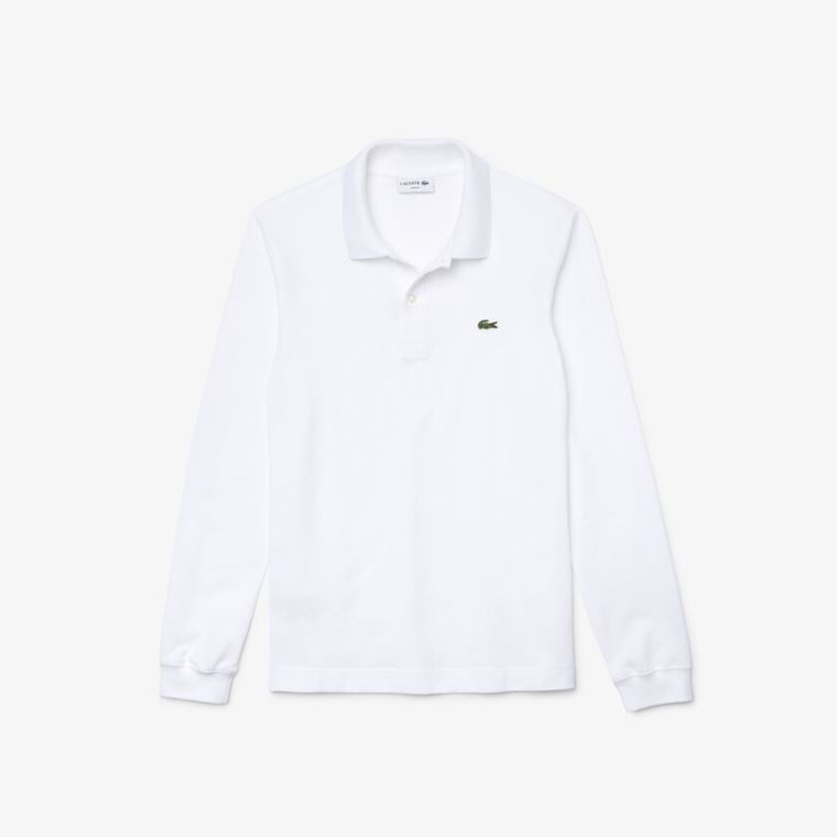 Lacoste Slim Fit Petit Piqué Polo Hvide | L22NpbI8