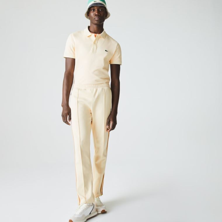 Lacoste Slim Fit Polo in Petit Piqué Beige | ZERC1WzB