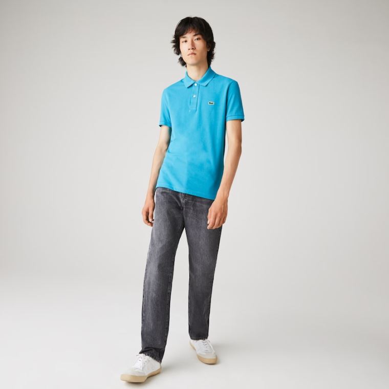 Lacoste Slim Fit Polo in Petit Piqué Blå | 3gYQYJue