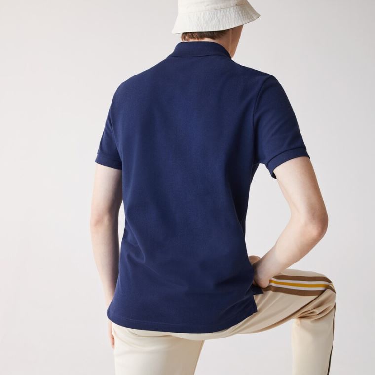 Lacoste Slim Fit Polo in Petit Piqué Blå | GCRv14N0