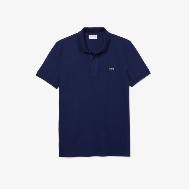 Lacoste Slim Fit Polo in Petit Piqué Blå | GCRv14N0