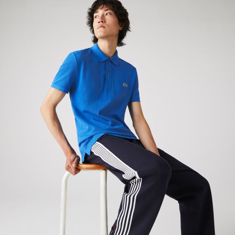 Lacoste Slim Fit Polo in Petit Piqué Blå | e6weXhMU