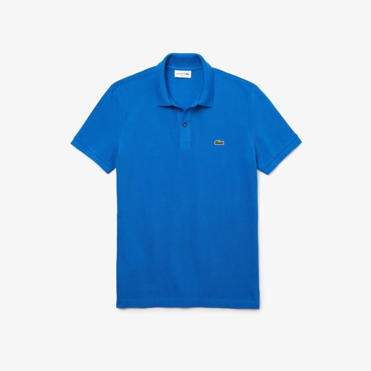 Lacoste Slim Fit Polo in Petit Piqué Blå | e6weXhMU