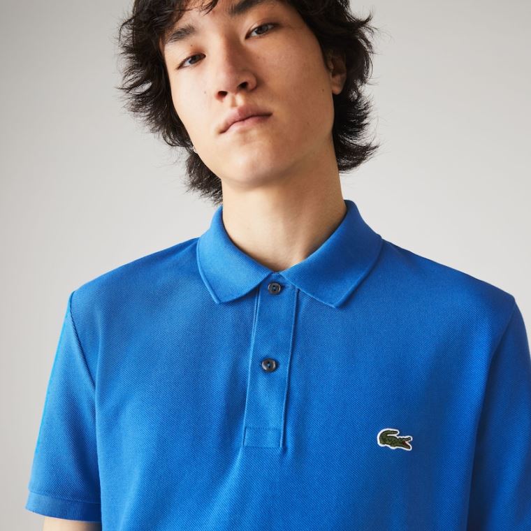 Lacoste Slim Fit Polo in Petit Piqué Blå | e6weXhMU