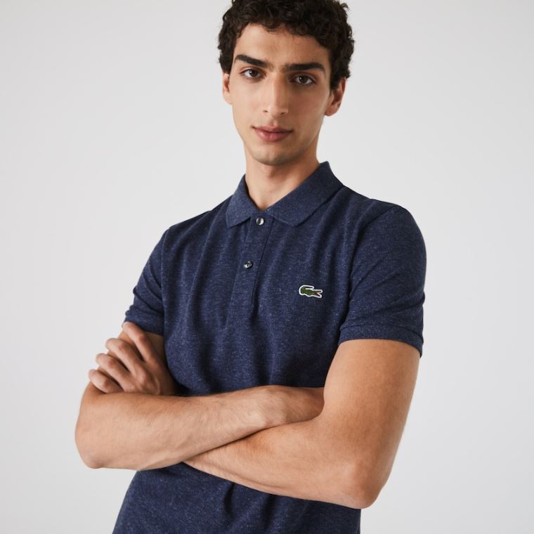 Lacoste Slim Fit Polo in Petit Piqué Blå | sUX6Wsow