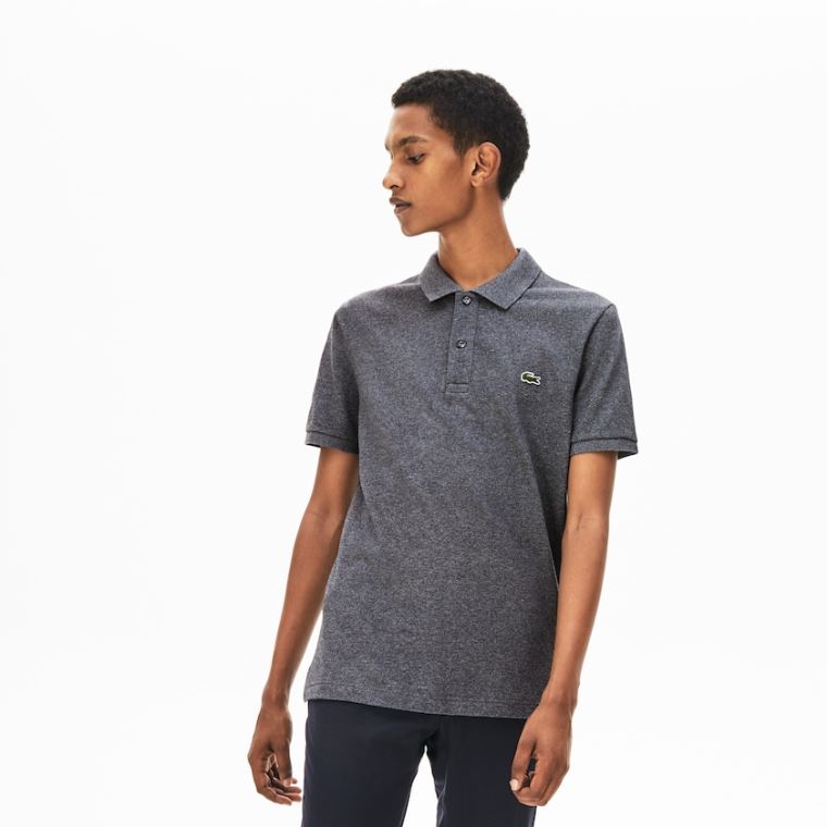 Lacoste Slim Fit Polo in Petit Piqué Grå | JsziHHqS