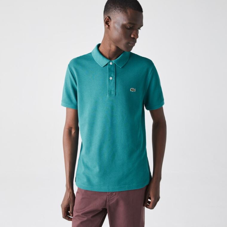 Lacoste Slim Fit Polo in Petit Piqué Grøn | OmdFhFli