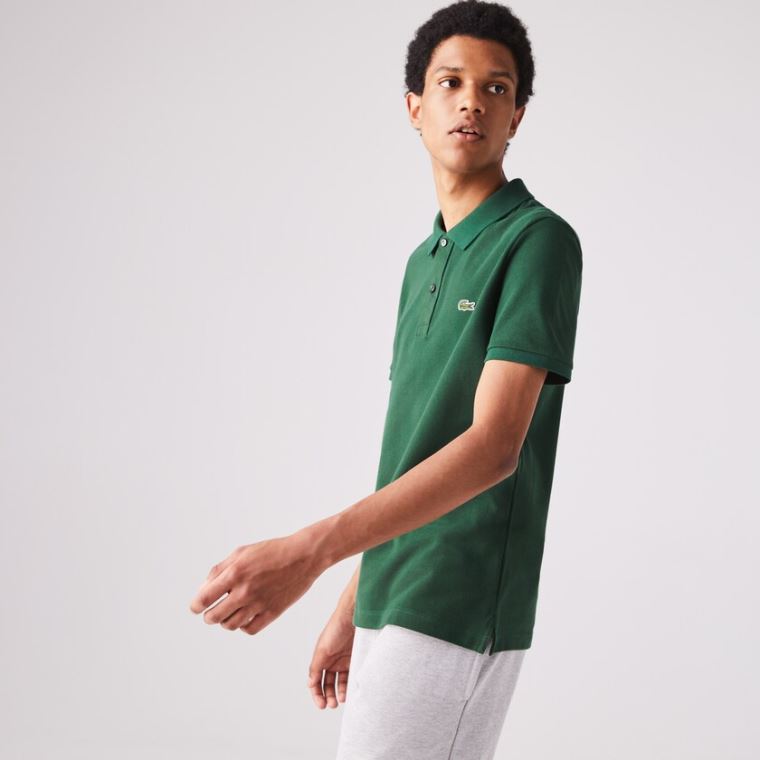 Lacoste Slim Fit Polo in Petit Piqué Grøn | fO3OmS58