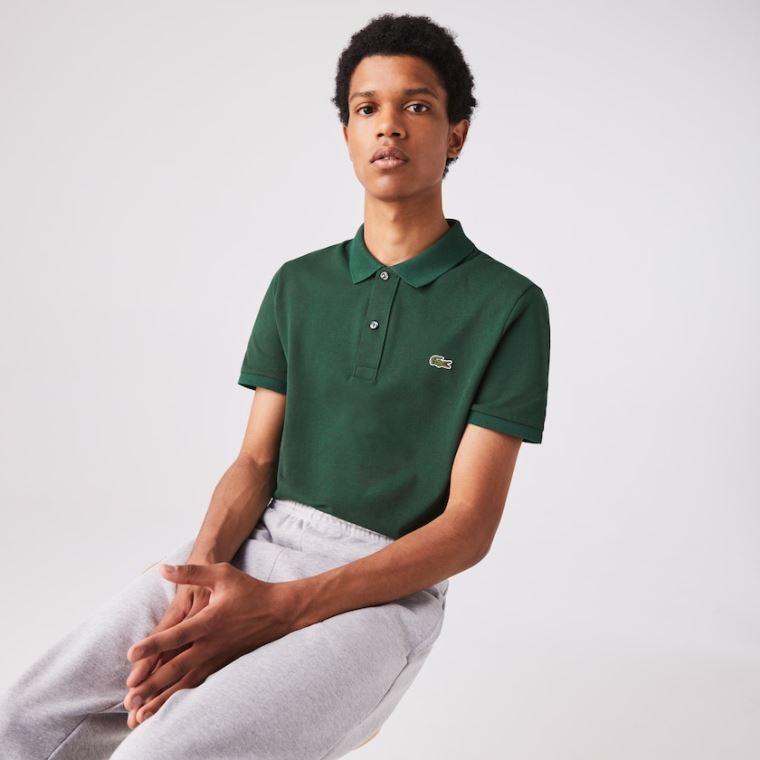 Lacoste Slim Fit Polo in Petit Piqué Grøn | fO3OmS58