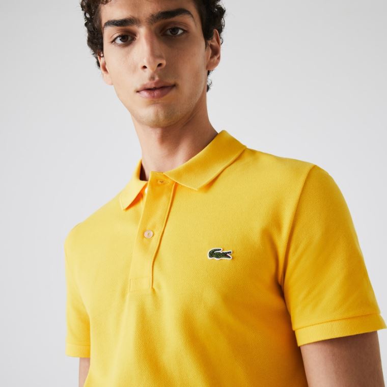 Lacoste Slim Fit Polo in Petit Piqué Gul | 3gPGQwbo