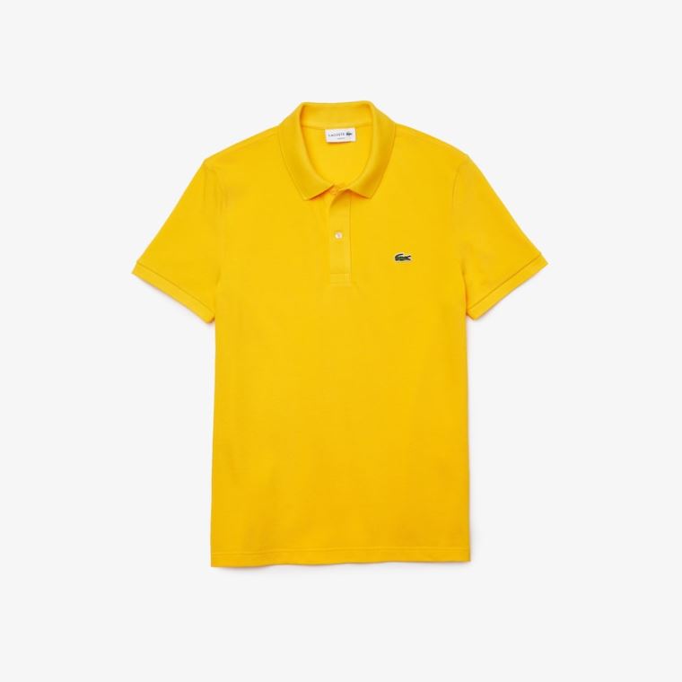 Lacoste Slim Fit Polo in Petit Piqué Gul | 3gPGQwbo