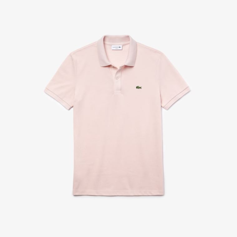 Lacoste Slim Fit Polo in Petit Piqué Lyselyserød | UKQhGeN4