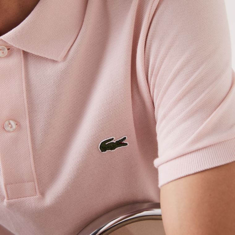 Lacoste Slim Fit Polo in Petit Piqué Lyselyserød | UKQhGeN4