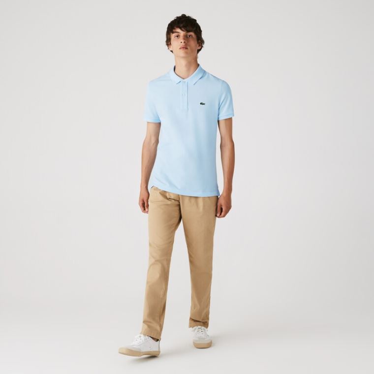 Lacoste Slim Fit Polo in Petit Piqué Lyseblå | zGnqya5a