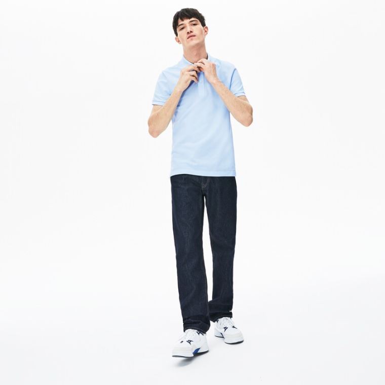 Lacoste Slim Fit Polo in Petit Piqué Lyseblå | zGnqya5a