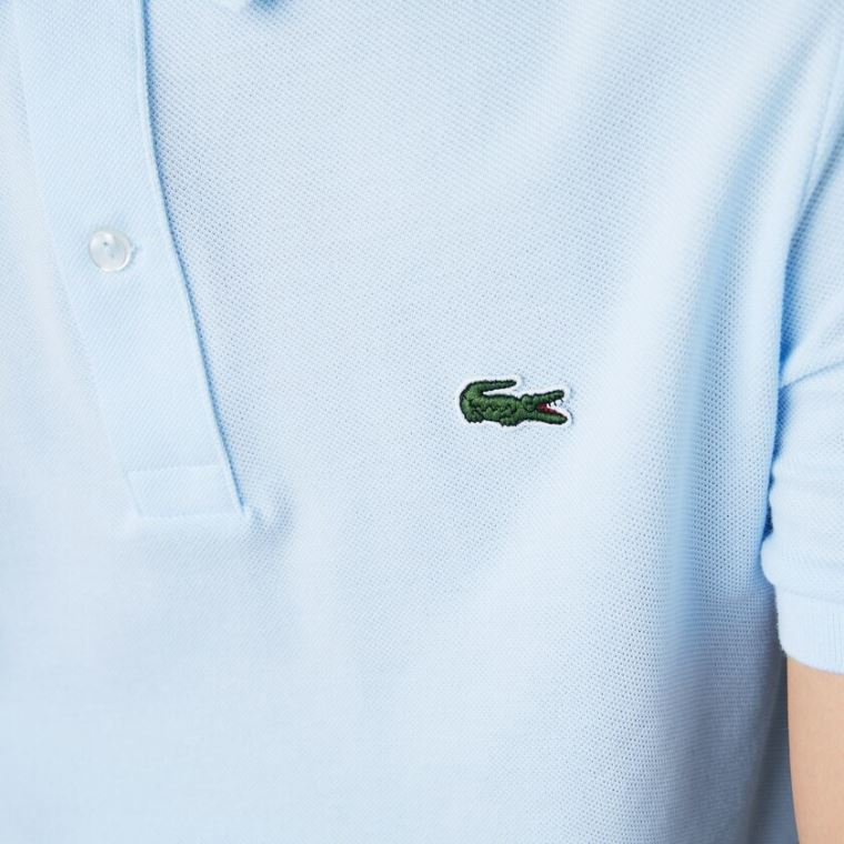 Lacoste Slim Fit Polo in Petit Piqué Lyseblå | zGnqya5a