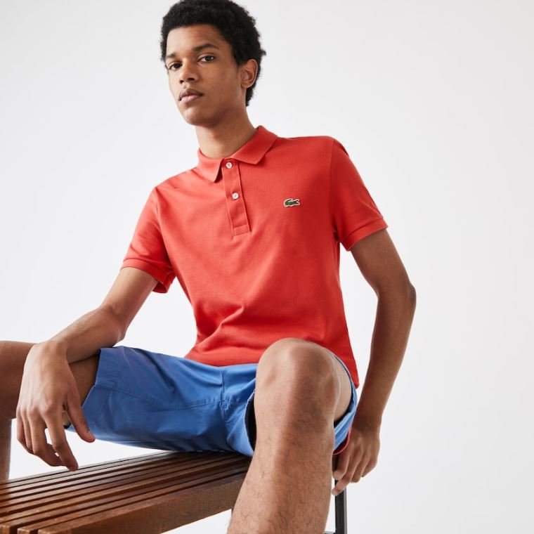 Lacoste Slim Fit Polo in Petit Piqué Rød | K45v74pA