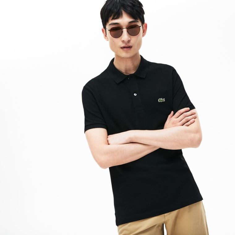 Lacoste Slim Fit Polo in Petit Piqué Sort | f5nD0W8r