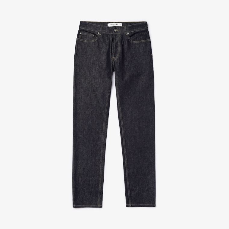 Lacoste Slim Fit Stretch Denim 5-Pocket Jeans Blå | q6OBIeMt