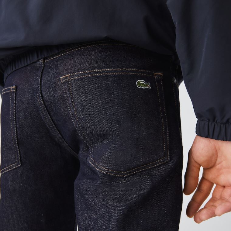 Lacoste Slim Fit Stretch Denim 5-Pocket Jeans Blå | q6OBIeMt