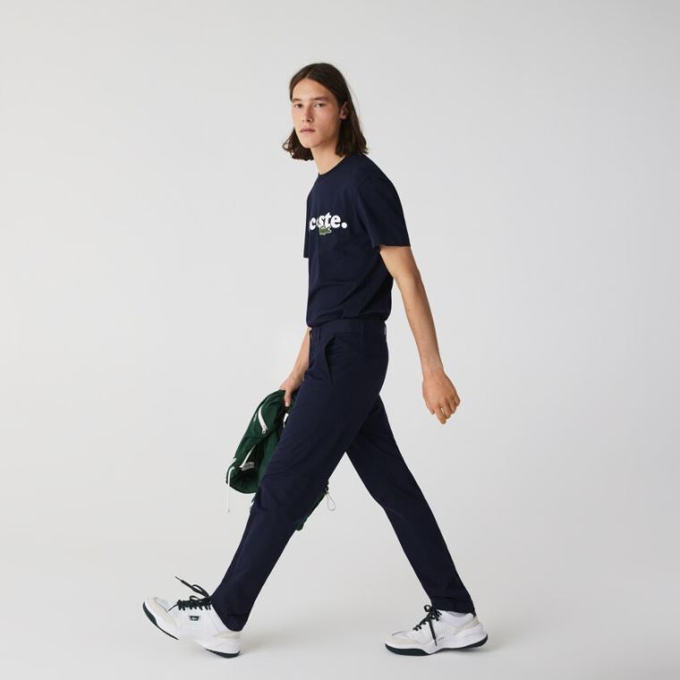 Lacoste Slim Fit Stretch Gabardine Chino Pants Mørkeblå Blå | 4b9miS9L